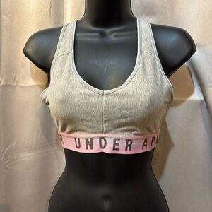 Under Armour Women's Gray and Pink Sports Bra